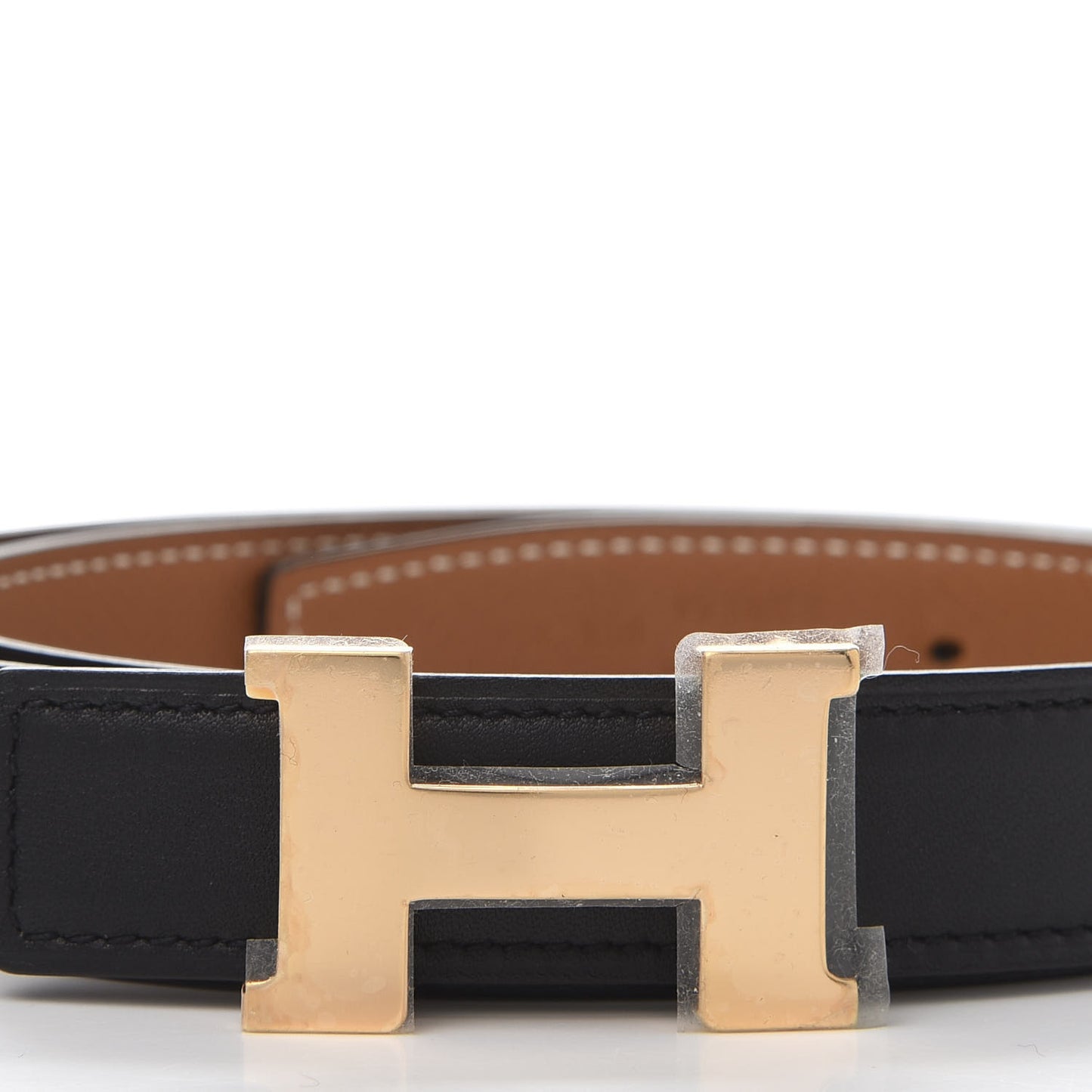 Swift Epsom 24mm Constance H Belt 95 Black Gold