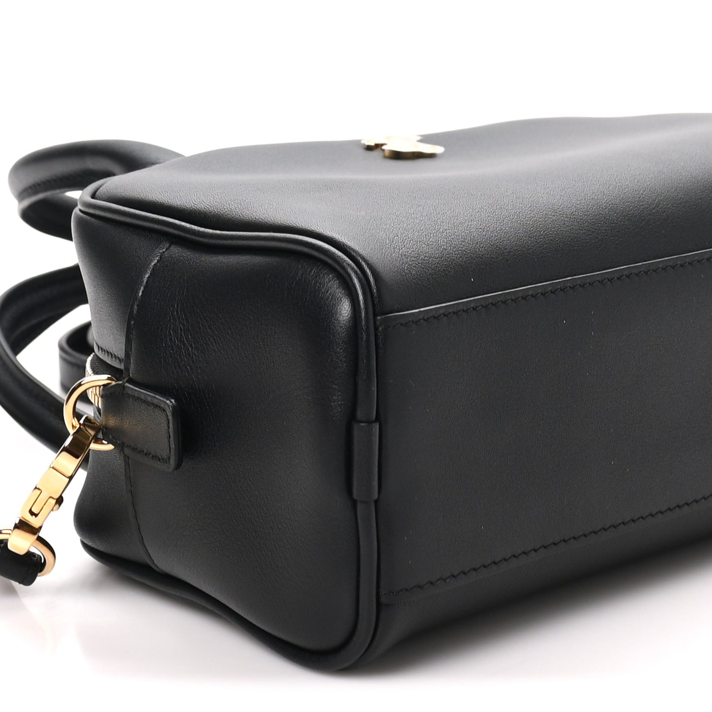 Calfskin Small Perfect Bowling Bag Black