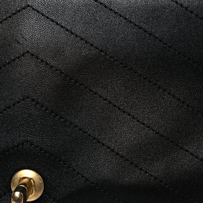 Chanel Lambskin Chevron Quilted Envelope Clutch Black 15 of 16