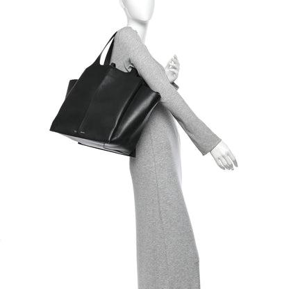 Celine Supple Natural Calfskin Vertical Tri-Fold Bag Black 2 of 13