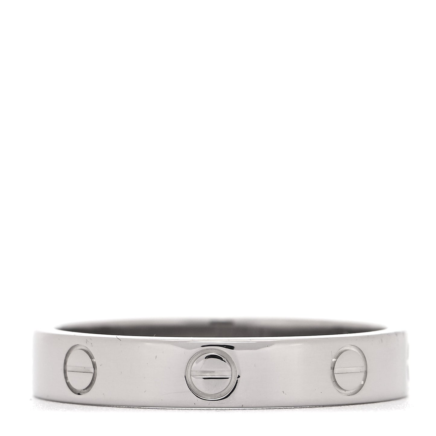 18K White Gold 4mm LOVE Wedding Band Ring 61 9.5