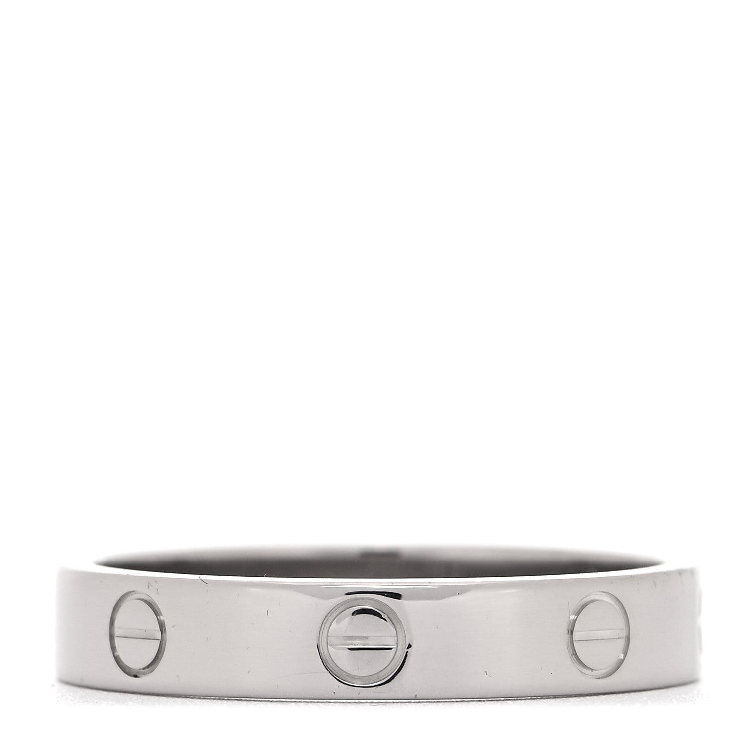 Cartier 18K White Gold 4mm LOVE Wedding Band Ring 61 9.5 3 of 4