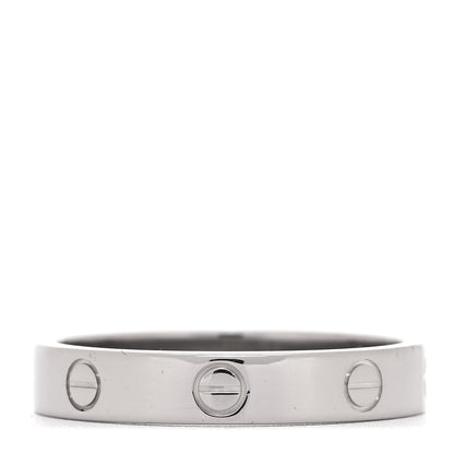 Cartier 18K White Gold 4mm LOVE Wedding Band Ring 61 9.5 3 of 4
