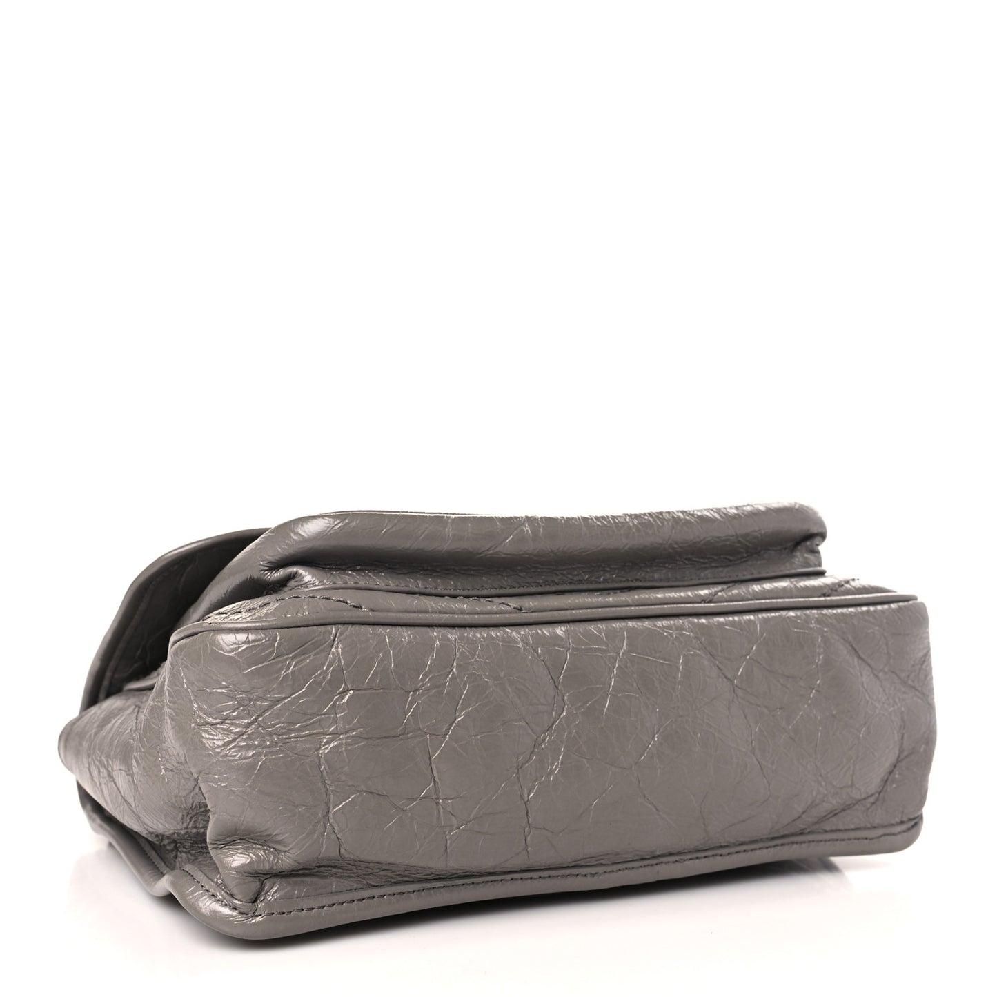 Crinkled Calfskin Matelasse Monogram Medium Niki Chain Satchel Fog