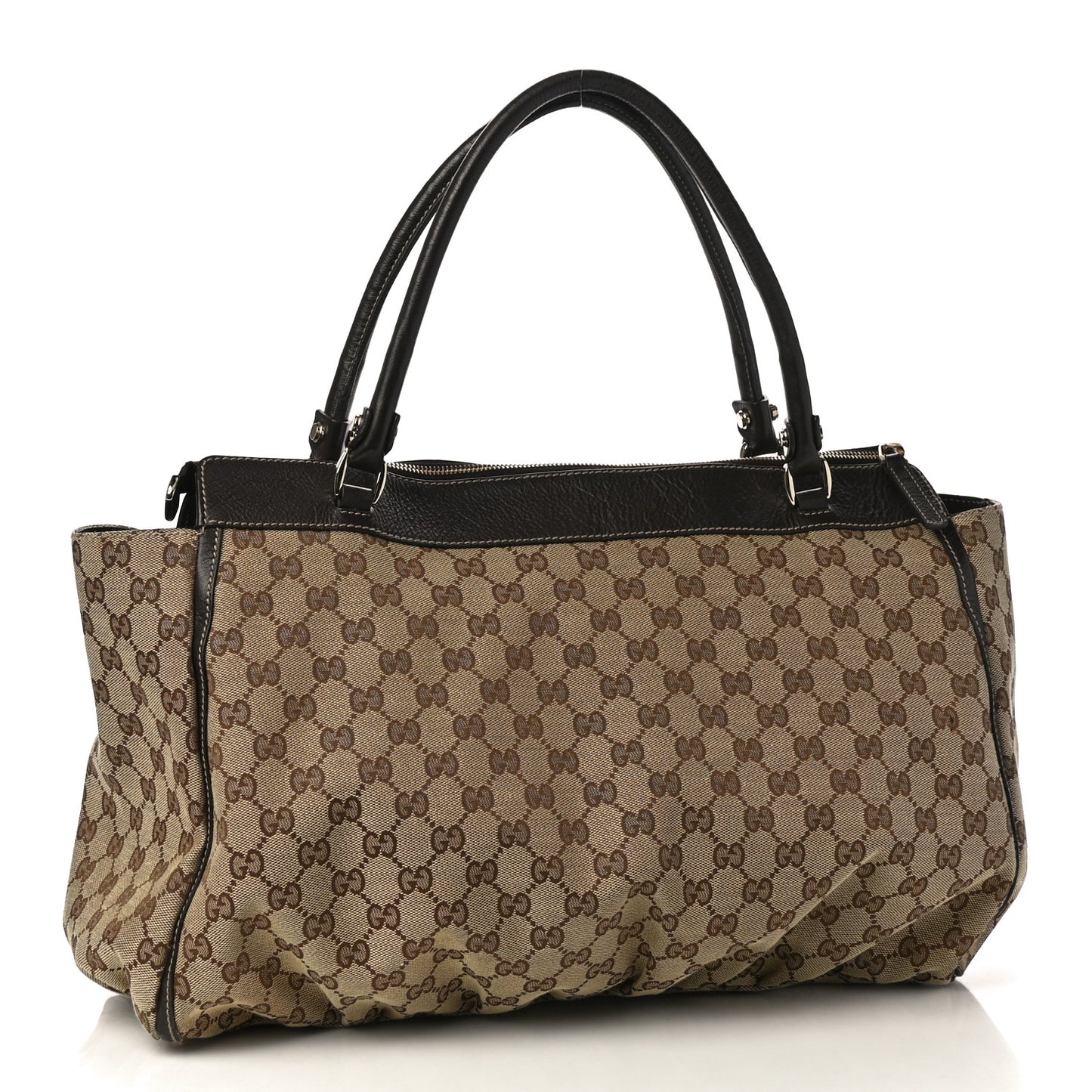 Monogram D Gold Tote Dark Brown