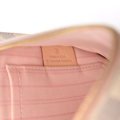 Louis Vuitton Damier Azur Neverfull MM GM Pochette Rose Ballerine 12 of 16