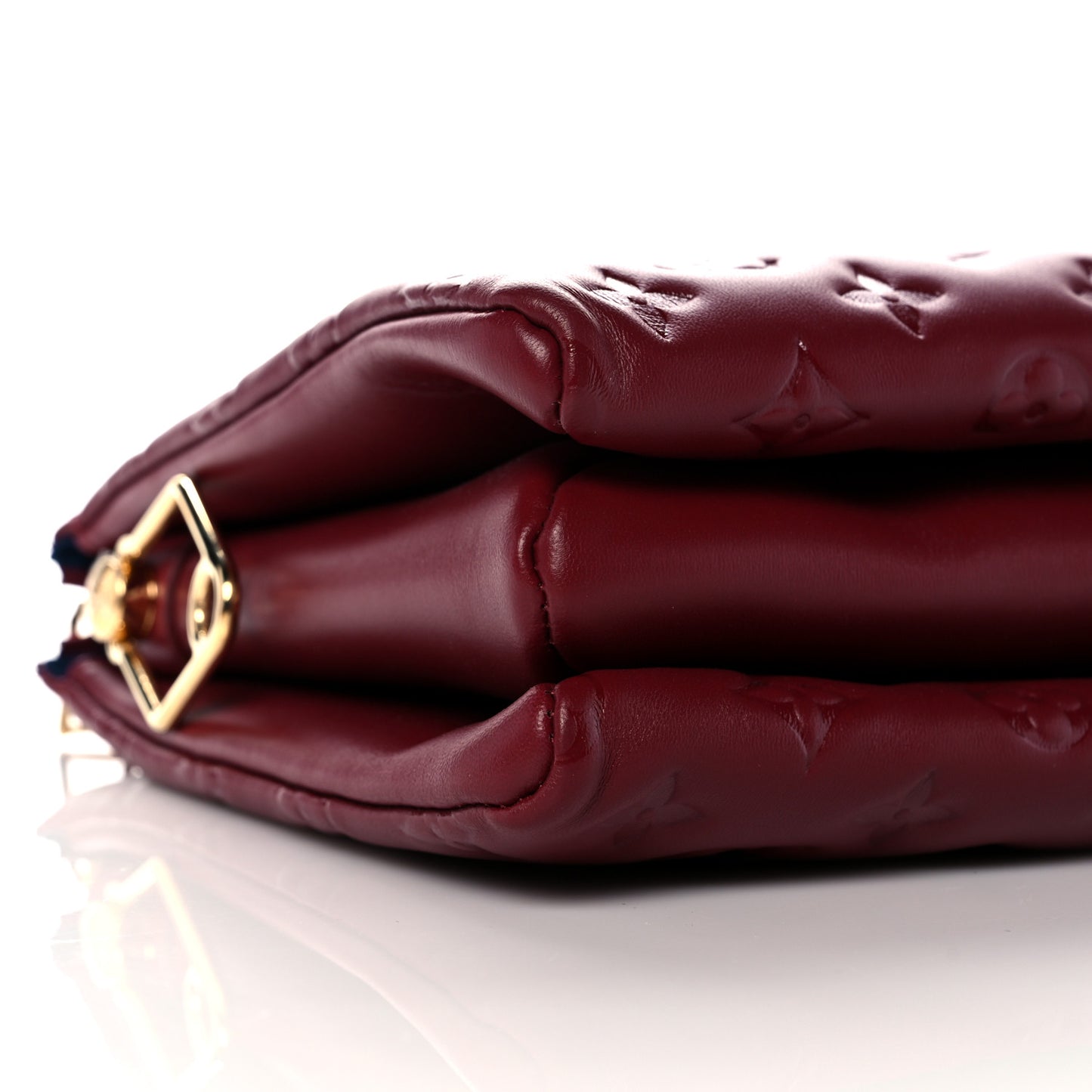 Lambskin Embossed Monogram Coussin PM Wine