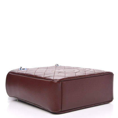 Chanel Caviar Quilted Petit Shopping Tote PST Burgundy 4 of 11