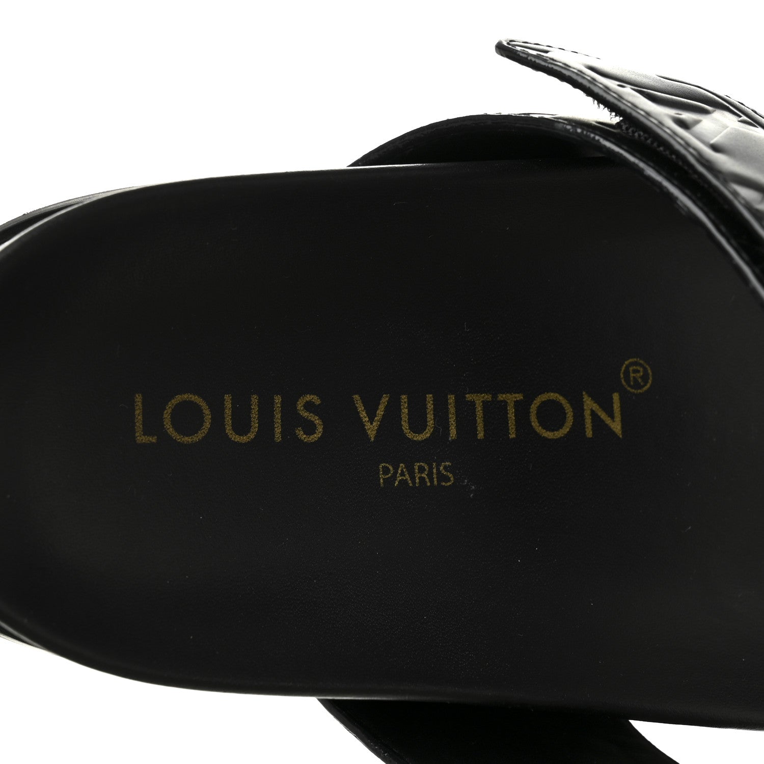 Louis Vuitton Lambskin Embossed Monogram Bom Dia Flat Mule Sandals 40 Black 8 of 10