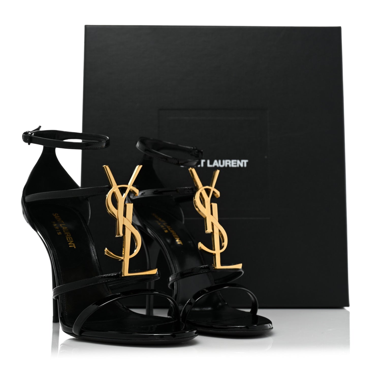 Calfskin Cassandra 110 Sandals 38.5 Black Gold