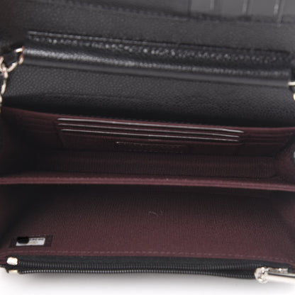 Chanel Caviar Quilted Mini Wallet On Chain WOC Black 4 of 10