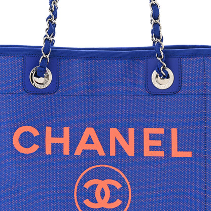 Chanel Mixed Fibers Mini Deauville Tote Blue Orange 8 of 10