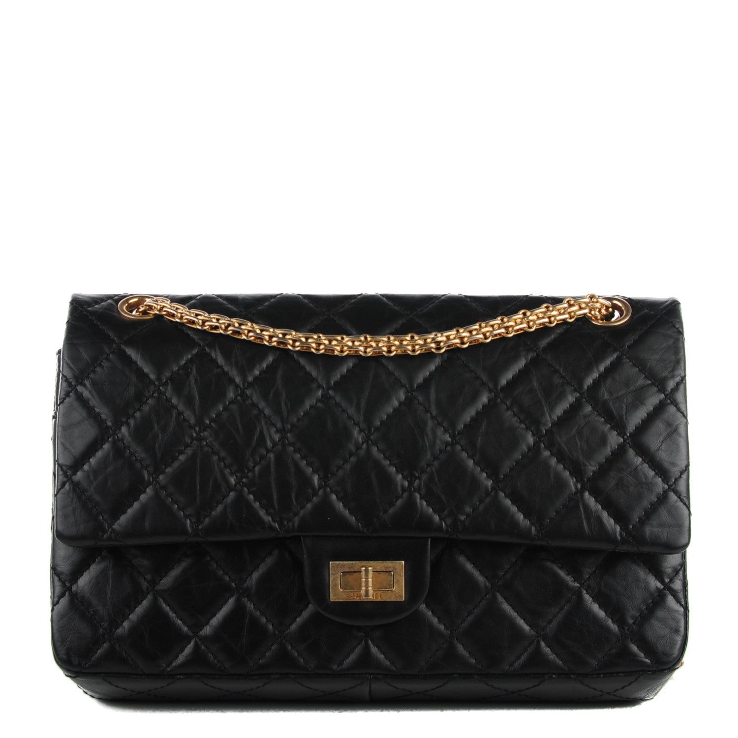 Chanel Aged Calfskin Quilted 2.55 Reissue 226 Flap Black 1 of 8
