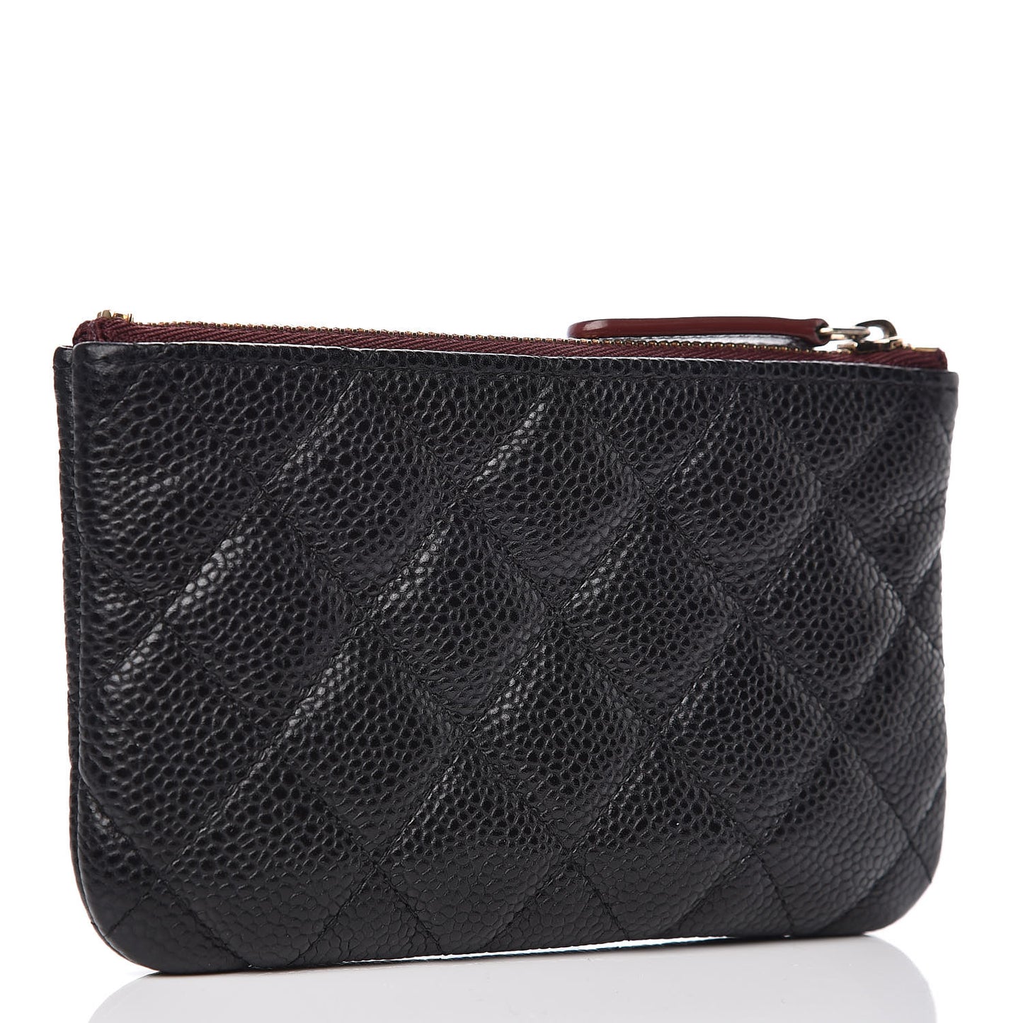 Caviar Quilted Small Cosmetic Case Black