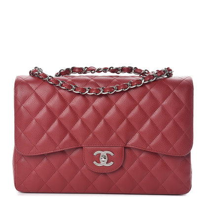 Chanel Caviar Quilted Jumbo Single Flap Red 1 of 11