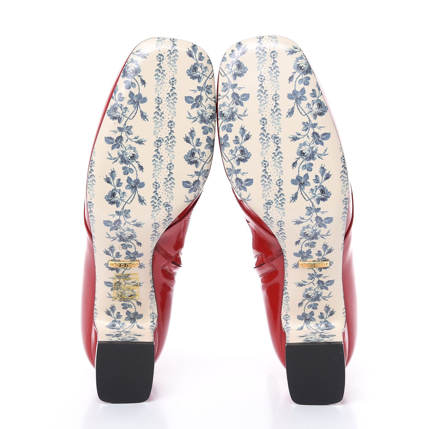 Vernice GG Victoire 55mm Ankle Boots 39 Hibiscus Red