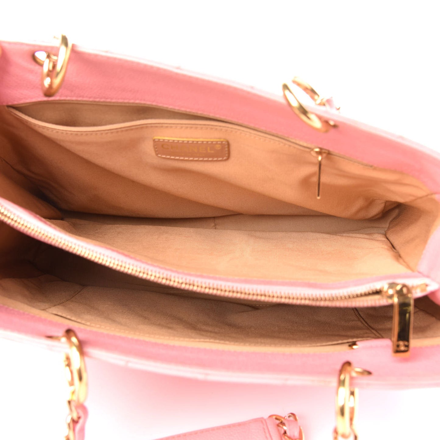 Caviar Quilted Grand Shopping Tote GST Pink