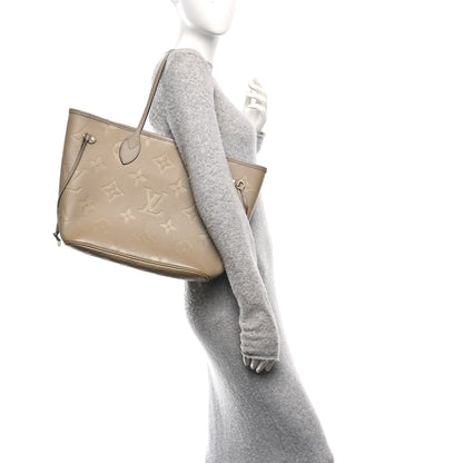 Louis Vuitton Empreinte Monogram Giant Neverfull MM Tourterelle 3 of 9