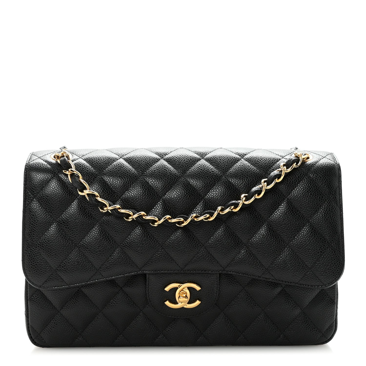 Chanel Caviar Quilted Jumbo Double Flap Black 1 of 10