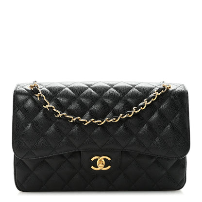 Chanel Caviar Quilted Jumbo Double Flap Black 1 of 10