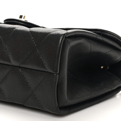 Chanel Caviar Quilted Retro Mini Twist Top Handle Clutch Flap Black 10 of 11