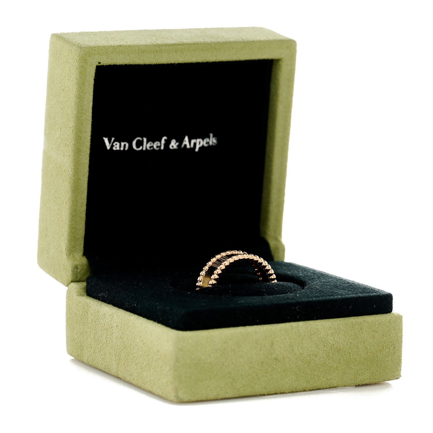 Van Cleef & Arpels 18K Rose Gold Perlee Signature Ring 52 6 6 of 6