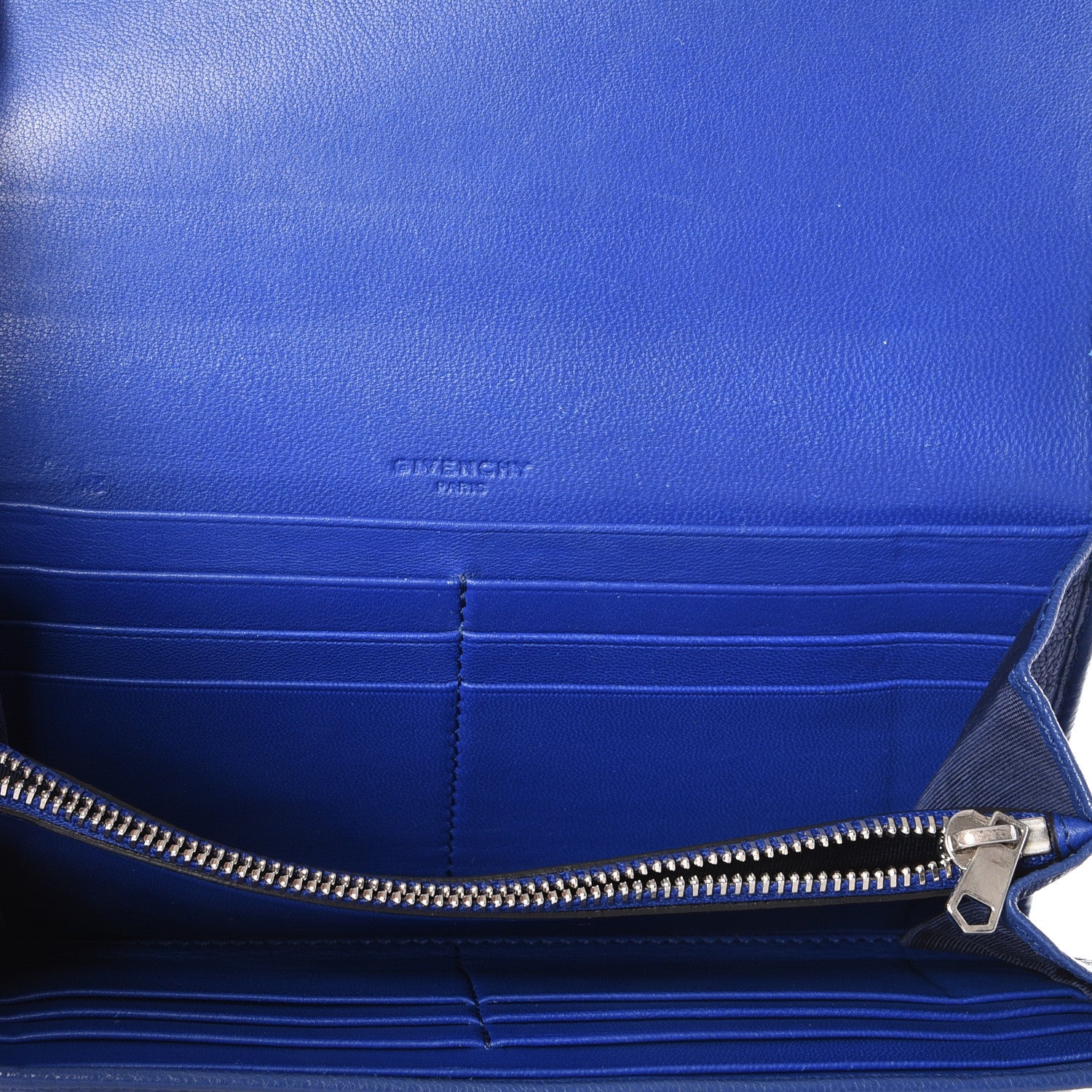 Givenchy Goatskin Pandora Flap Continental Wallet Deep Blue 4 of 10