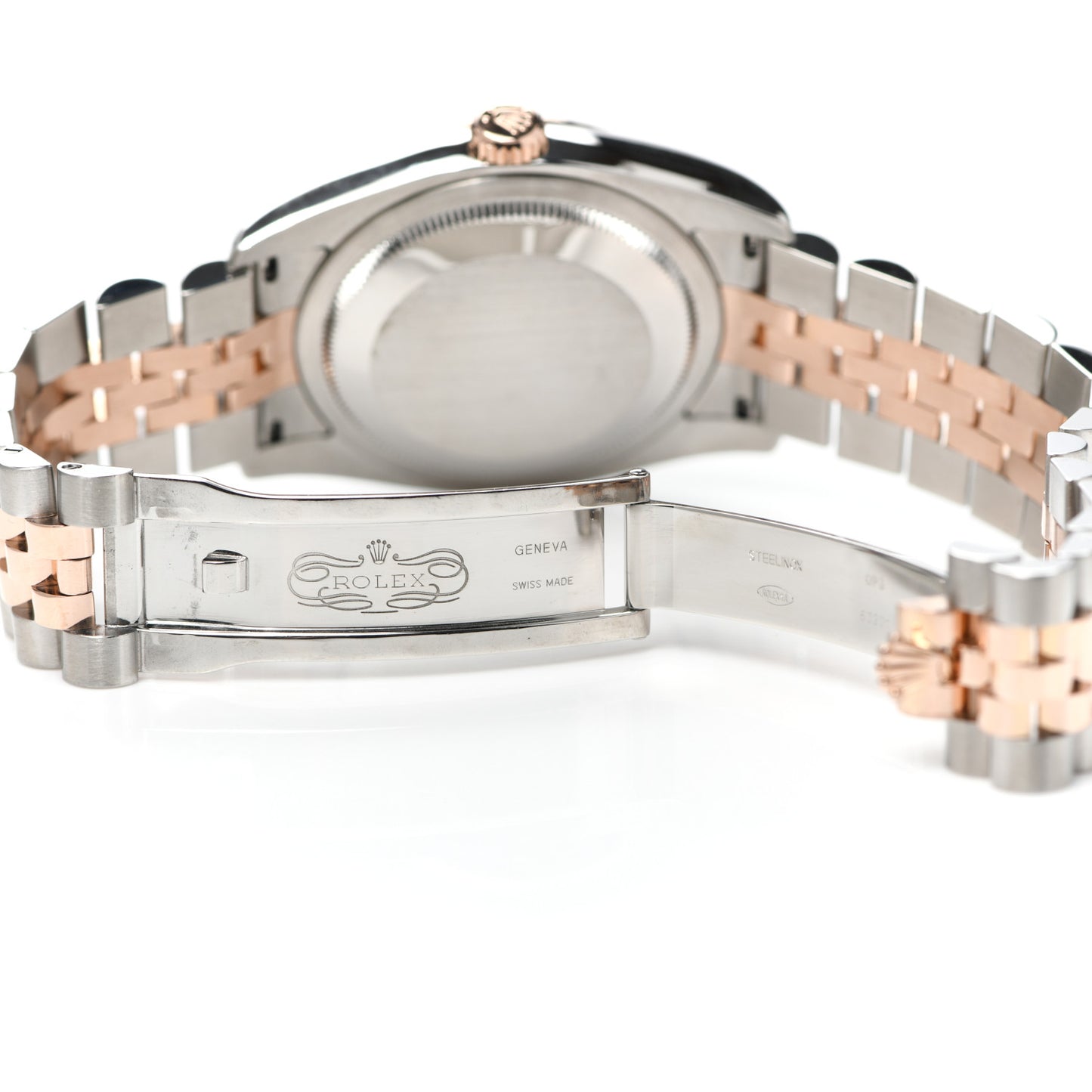 Stainless Steel 18K Everose Gold Diamond 36mm Oyster Perpetual Datejust Watch Silver Jubilee 116231