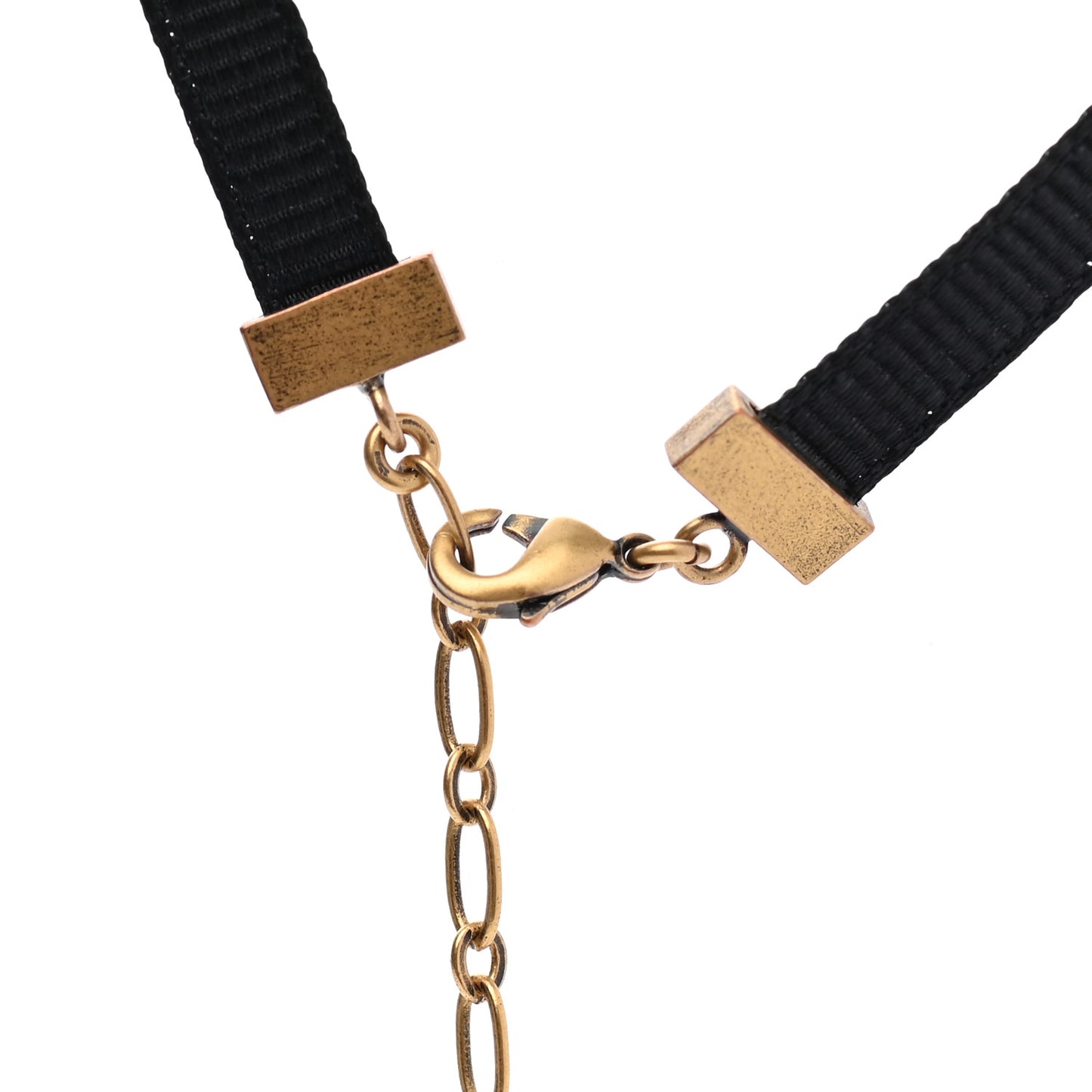 Grosgrain Ribbon Star Choker Necklace Black