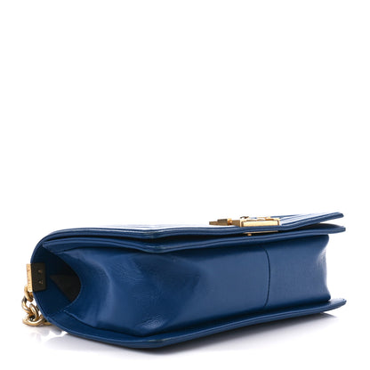 Chanel Caviar Quilted Medium Boy Flap Blue 4 of 10