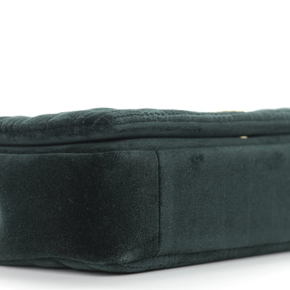 Burberry Velvet Quilted Small Lola Bag Dark Green 5 of 9