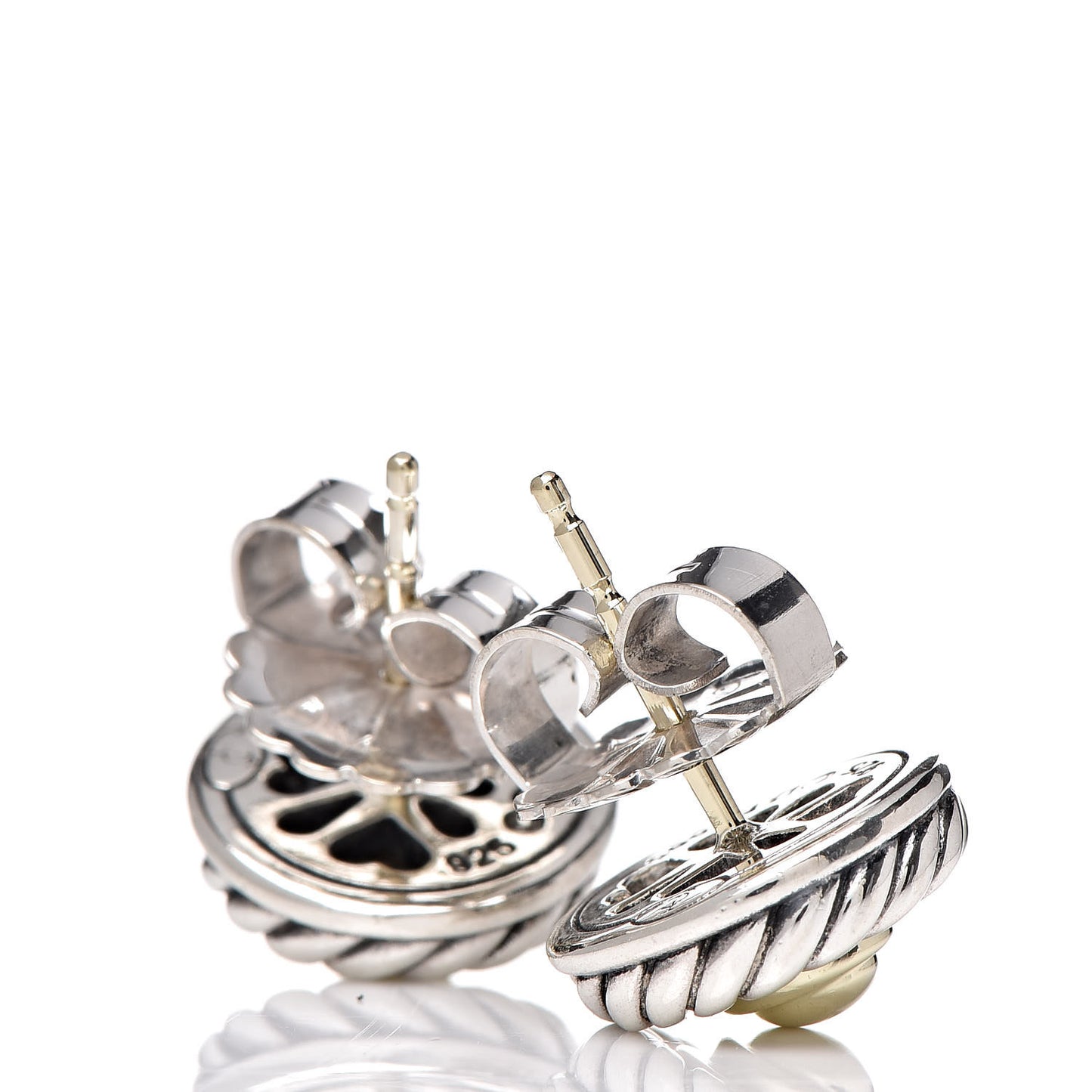 Sterling Silver 14K Yellow Gold Cookie Earrings
