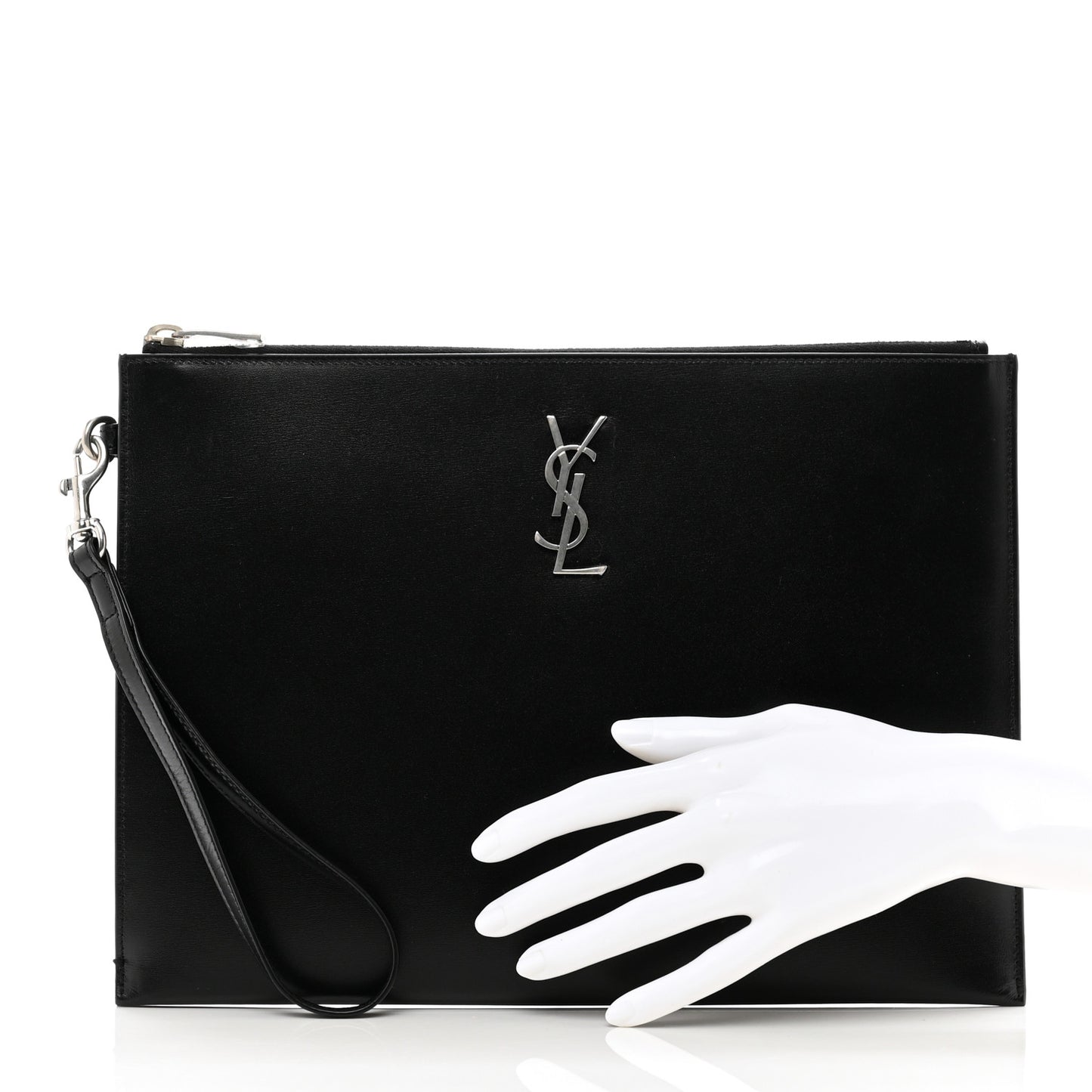 Calfskin Cassandre Tablet Pouch Black Black