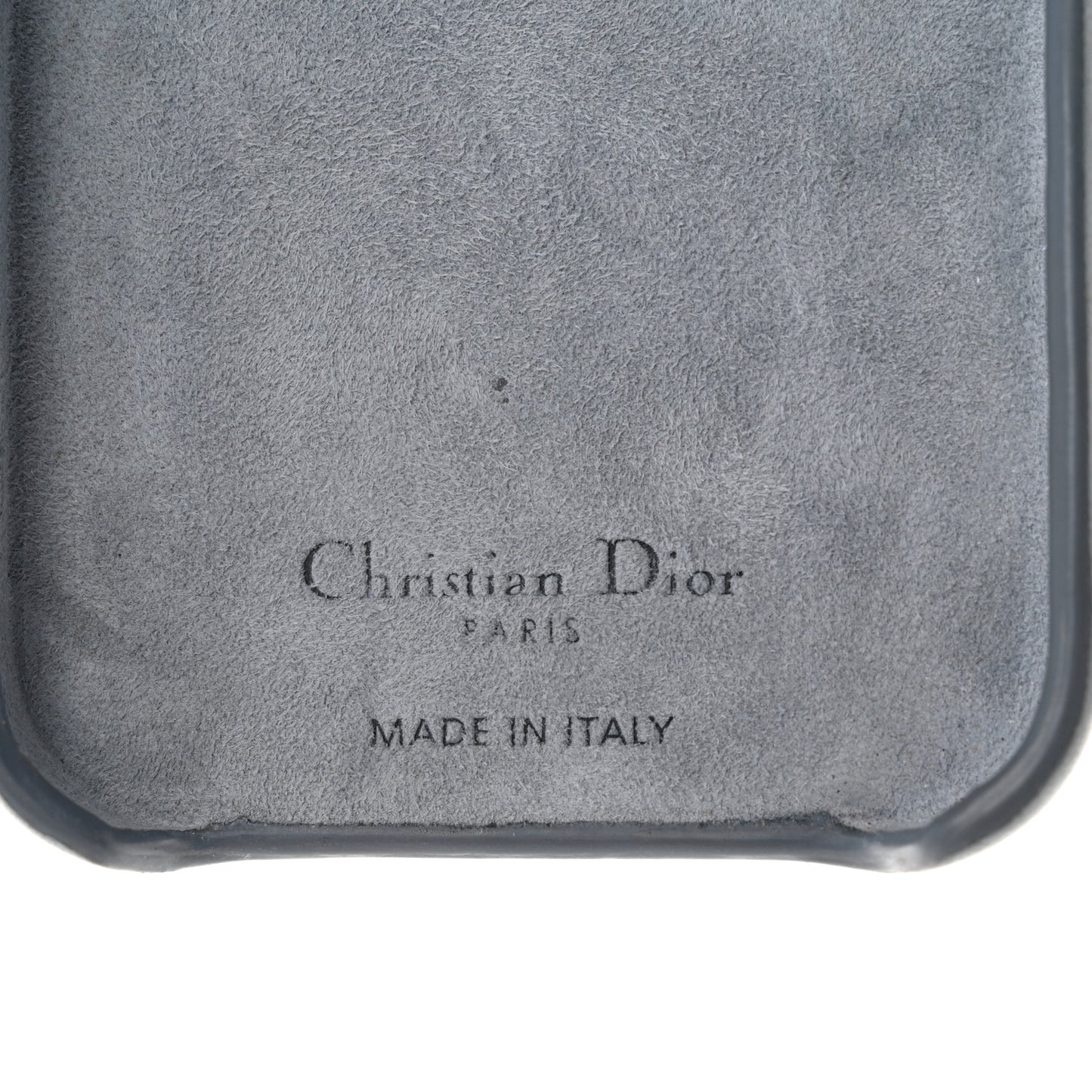 Lambskin Cannage Lady Dior Tech iPhone 14 Pro Case Cloud Blue