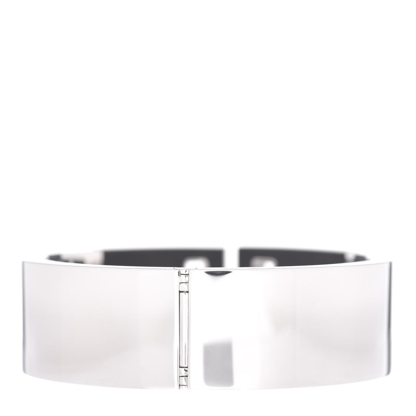 Sterling Silver Black Ceramic T Cutout Cuff Bracelet