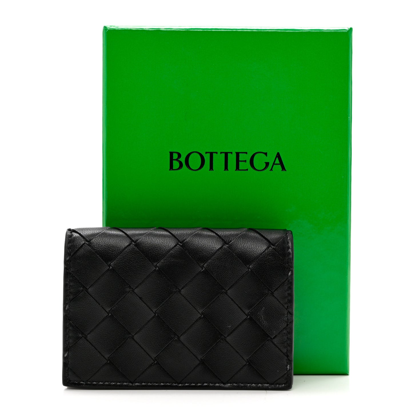 Nappa Intrecciato Card Holder Black