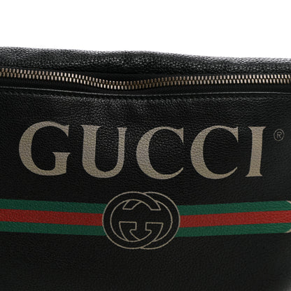 Gucci Grained Calfskin Logo Belt Bag Black 7 of 9