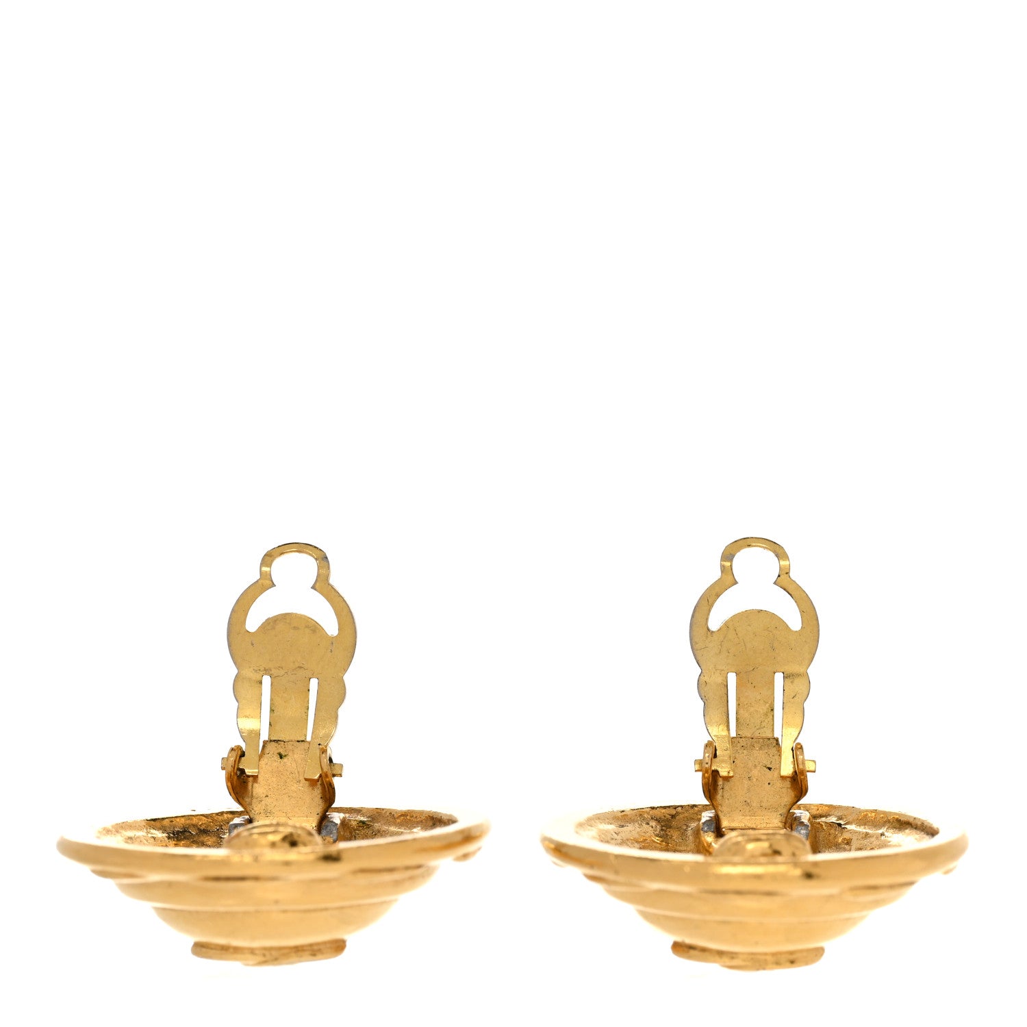 Chanel Round CC Clip On Earrings Gold 3 of 6