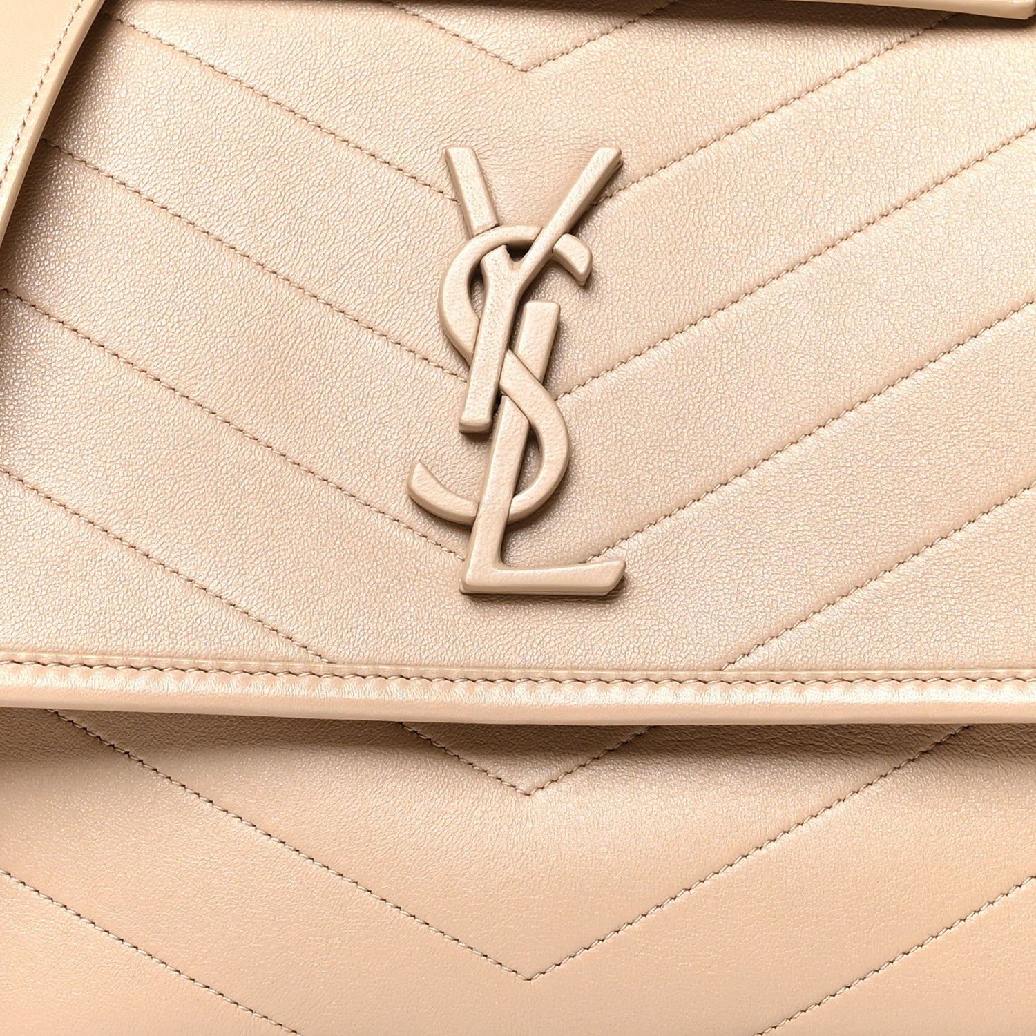 Saint Laurent Lambskin Matelasse Monogram Medium Niki Chain Satchel Nude Powder 8 of 10