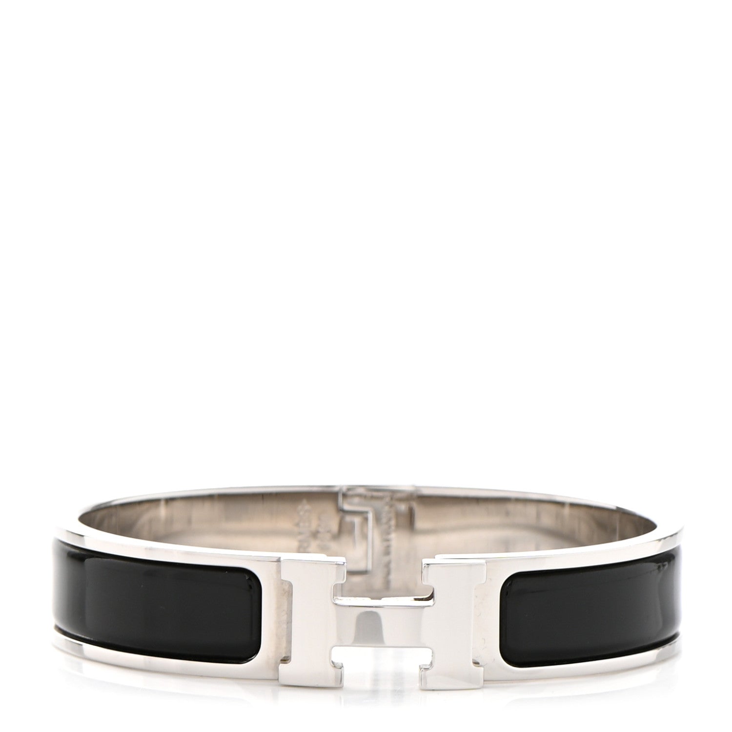 Hermes Enamel Narrow Clic Clac H Bracelet PM Black 1 of 5