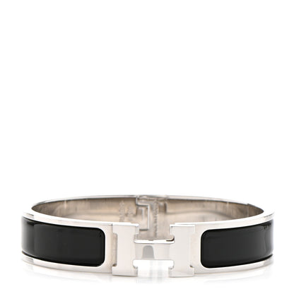 Hermes Enamel Narrow Clic Clac H Bracelet PM Black 1 of 5