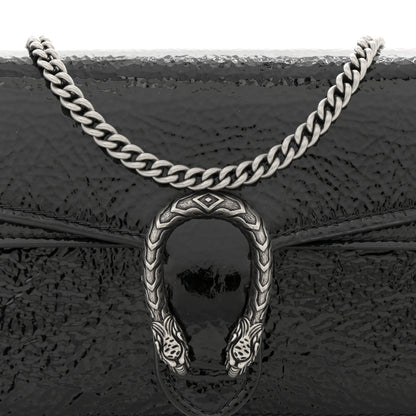 Gucci Crinkled Patent Mini Dionysus Shoulder Bag Black 8 of 10