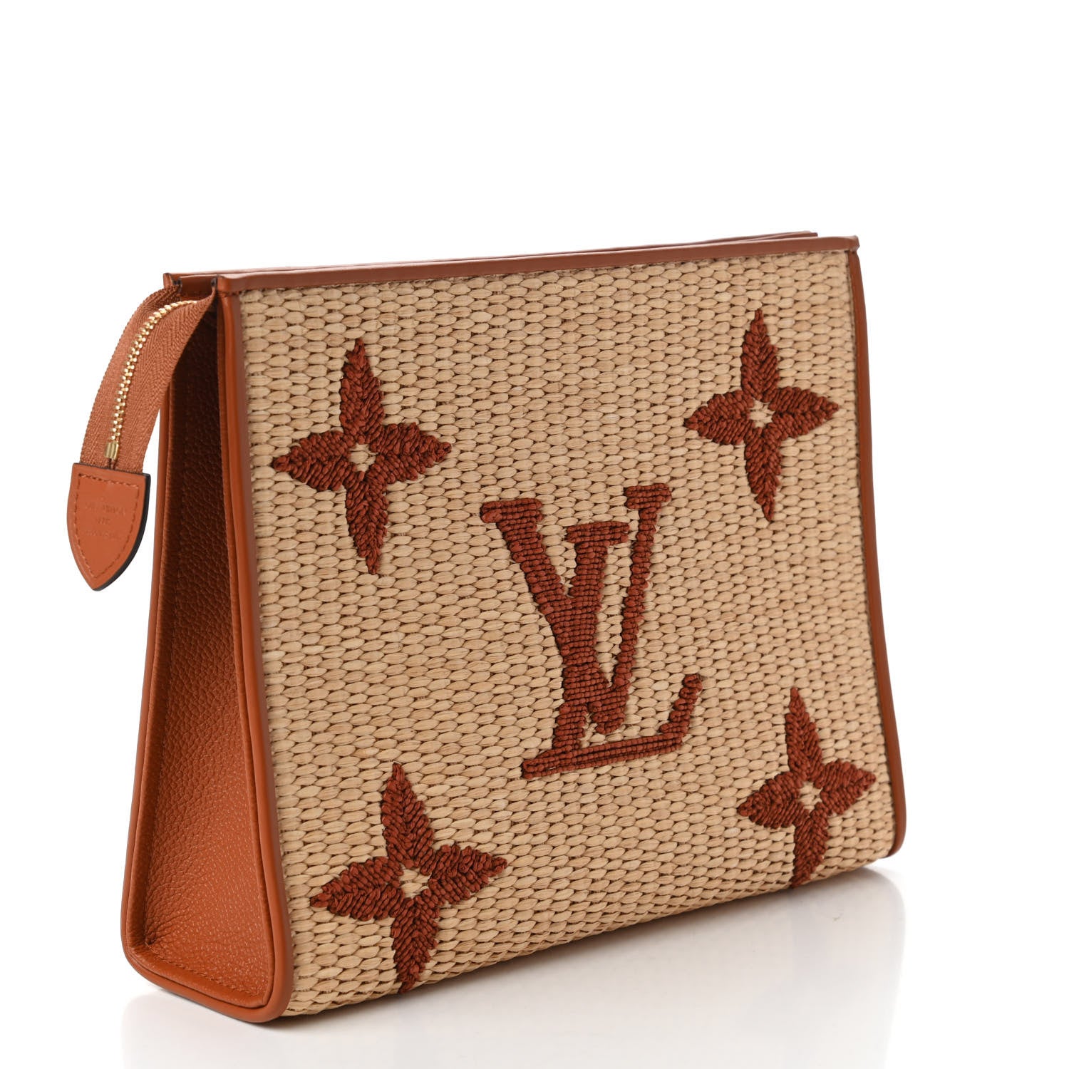 Louis Vuitton Raffia Monogram Giant Toiletry Pouch 26 Tan 3 of 9