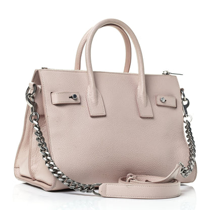 Saint Laurent Grained Calfskin Baby Sac De Jour Souple Marble Pink 2 of 4