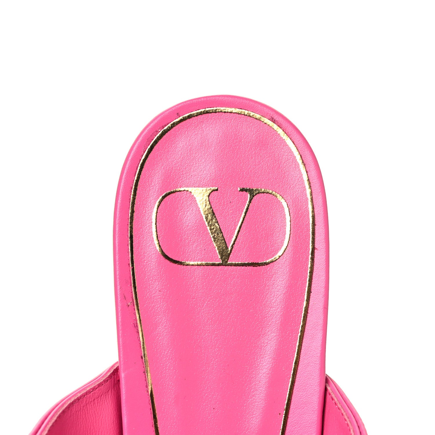 Valentino Garavani Calfskin Roman Stud Ankle Strap Flat Mules 38.5 Feminine Pink 7 of 9