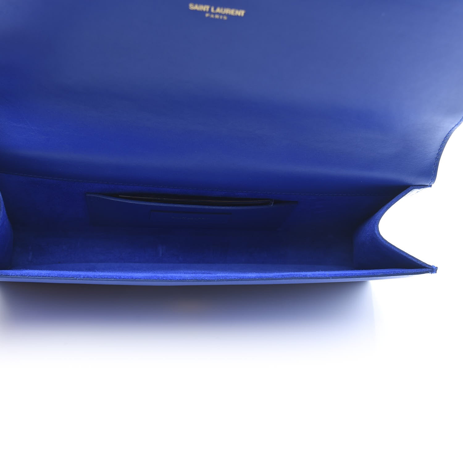 Saint Laurent Calfskin Classic Monogram Cassandre Clutch Royal Blue 5 of 10