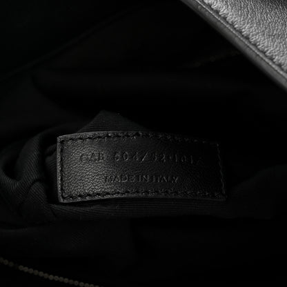 Saint Laurent Calfskin Ring Tote Black Brown 7 of 11