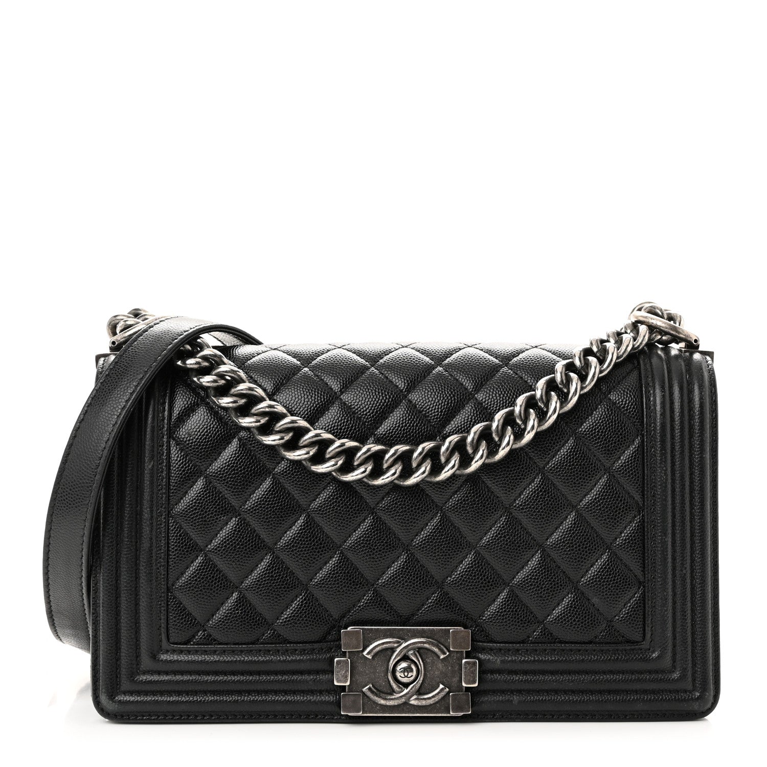 Chanel Caviar Quilted Medium Boy Flap Black 1 of 10