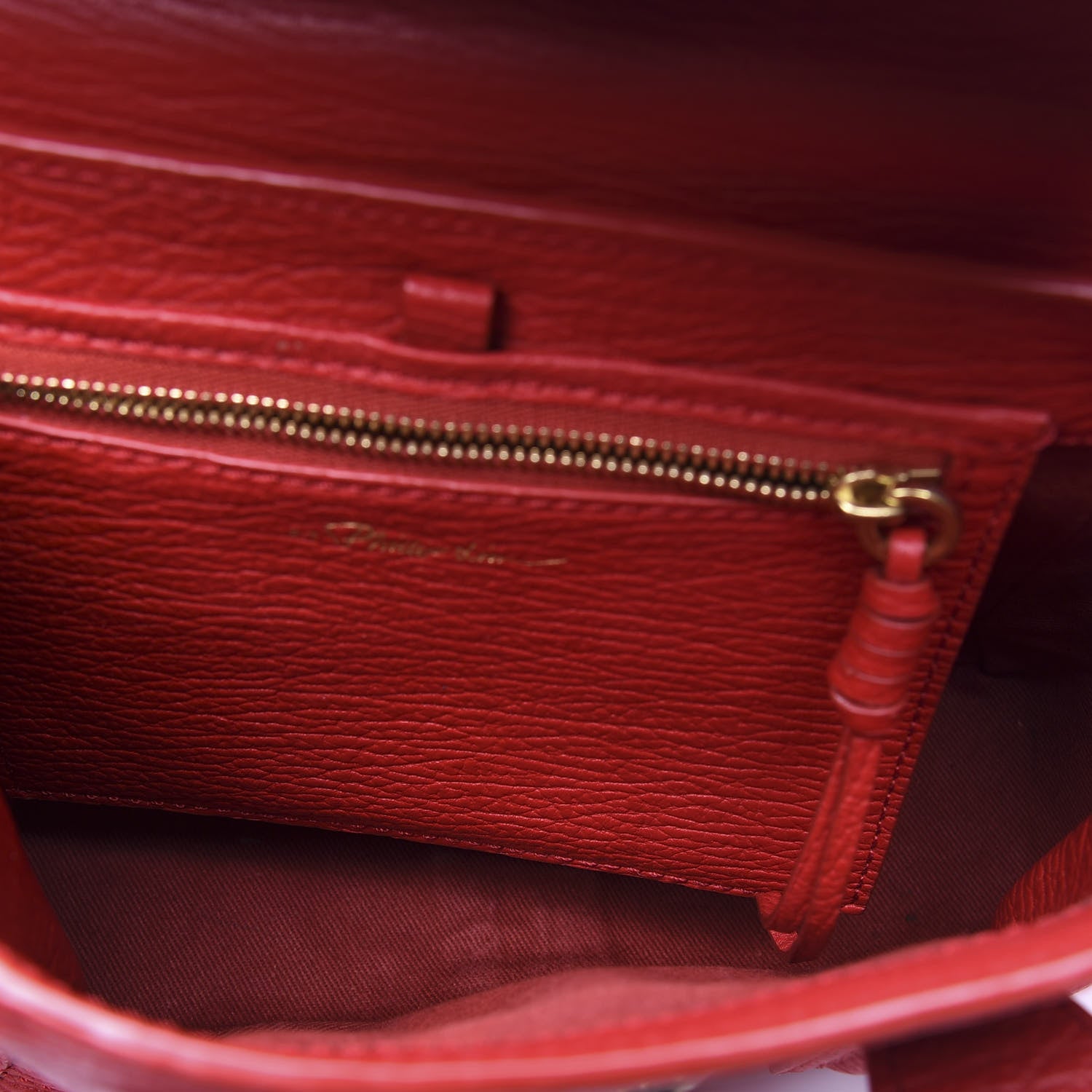 3.1 Phillip Lim 3.1 Textured Calfskin Mini Pashli Satchel Red 4 of 11