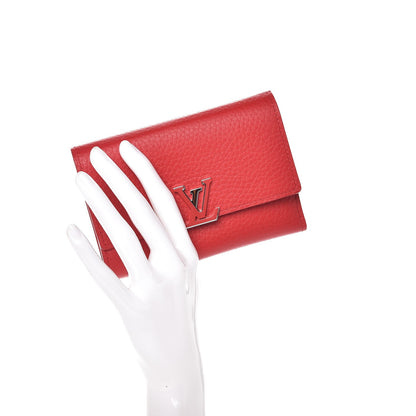 Louis Vuitton Taurillon Capucines Compact Wallet Rubis 2 of 8
